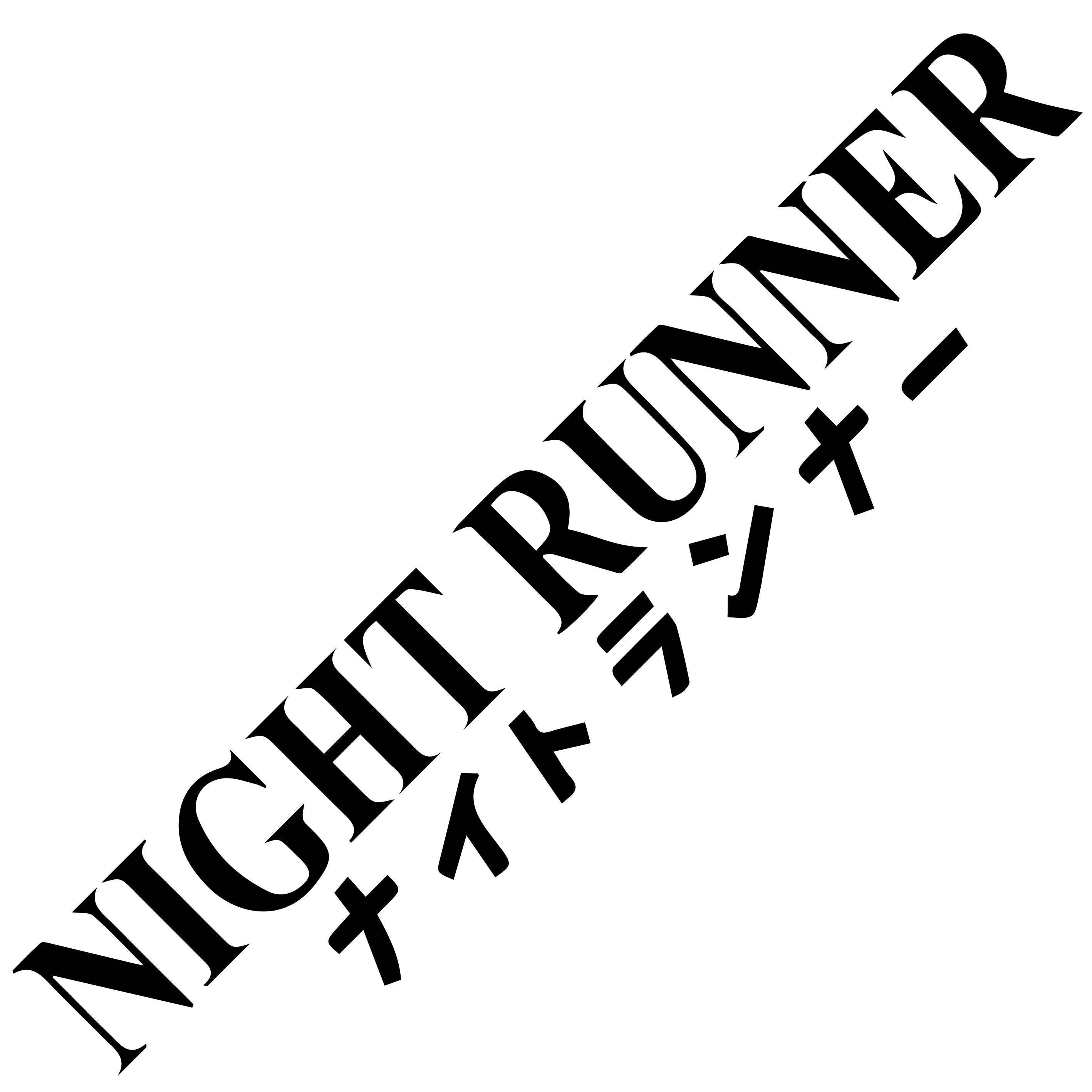 Night Runner windshield banner style sticker for drift and tuner builds