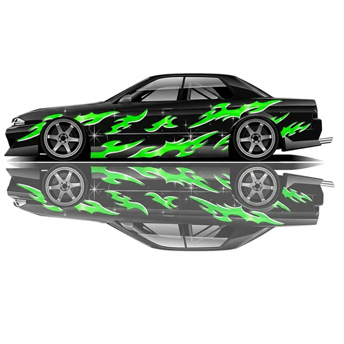Universal drift car livery flames, flame drift car wrap, drift car flame graphics, custom flame racing decals, JDM flame livery, tuner car flame decals, motorsport flame graphics, drift wrap design, racing flame wrap, performance car graphics, custom drift livery, drift car decals, track car wrap design, sponsor style racing graphics, show car flame livery