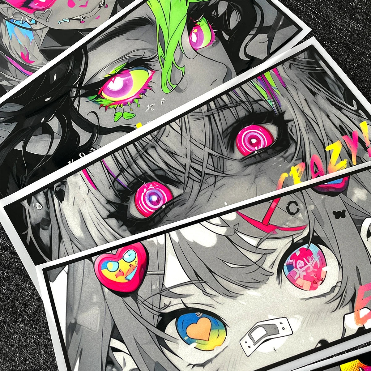 Cyberpunk anime girl JDM sticker reflective waifu car motorcycle decal - application image 3