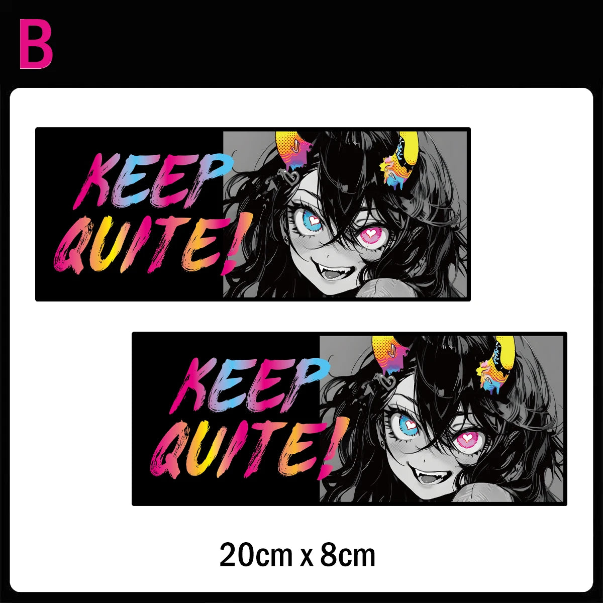 Cyberpunk anime girl JDM sticker reflective waifu car motorcycle decal - helmet sticker preview 11