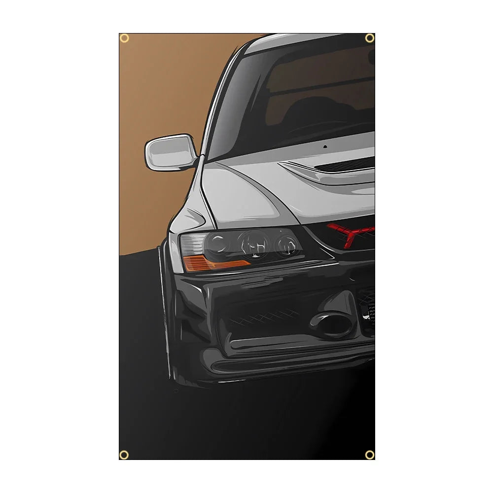 90x150cm 3X5FT Cool JDM Car Flag Polyester Printed Racing Car Banner For Decor JDM garage flag banner image 22