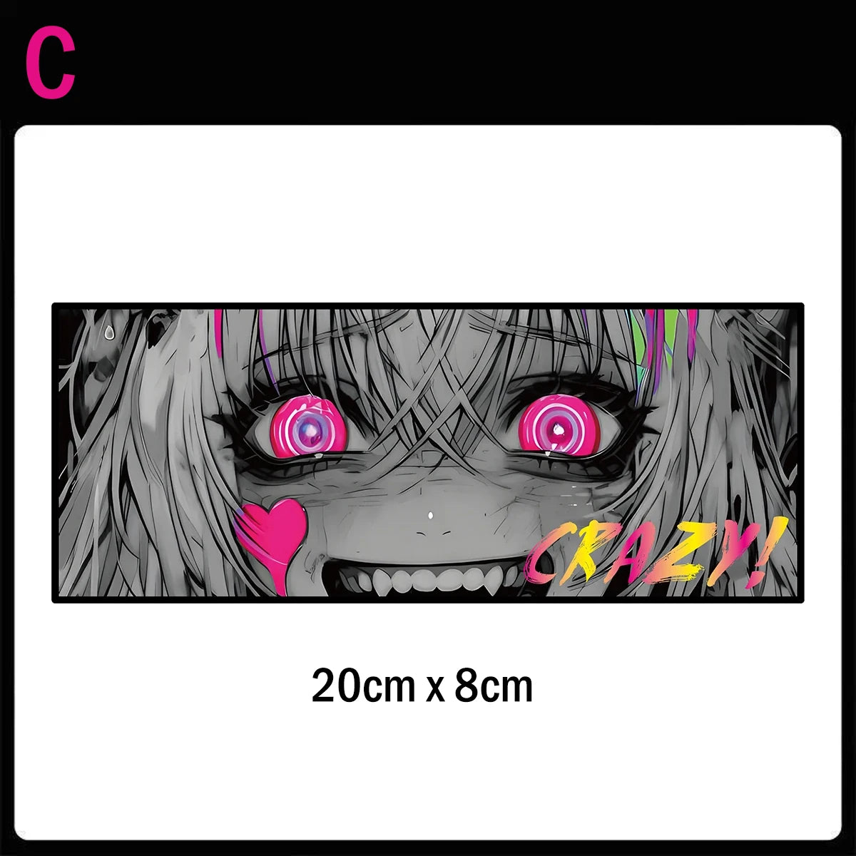 Cyberpunk anime girl JDM sticker reflective waifu car motorcycle decal - JDM style detail image 14