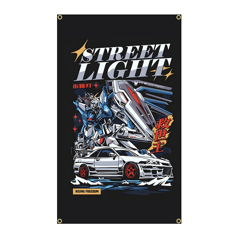 Cool Racing JDM Car Flag Polyester Printed Banner For Decor JDM garage flag banner image 11