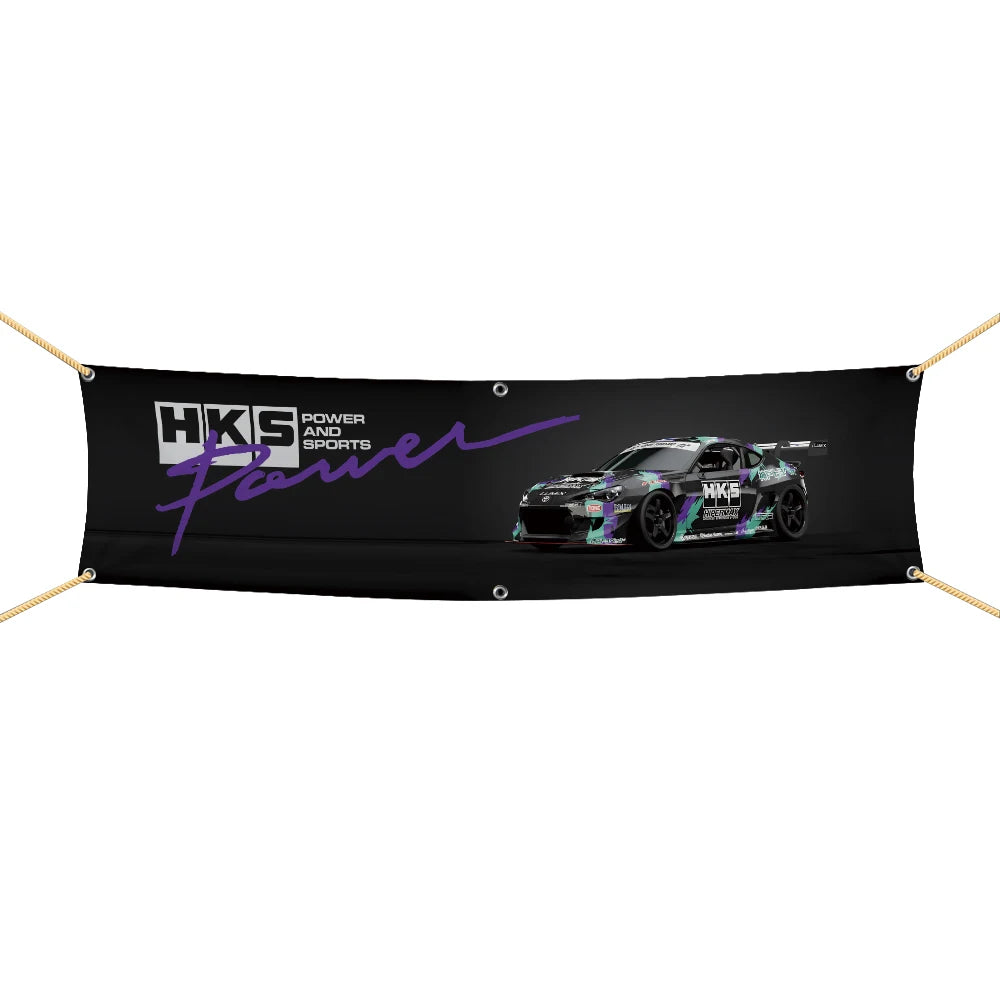 Professional H-HKS Car Motorcycle Team Company Logo Flag 45x180cm 60x240cm Polyester Printed Decoration Banner Tapestry JDM garage flag banner image 13