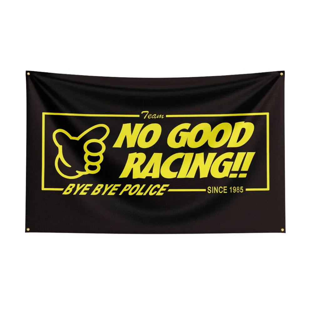 No Good Racings Racing Car Flag For Decor JDM garage flag banner image 7