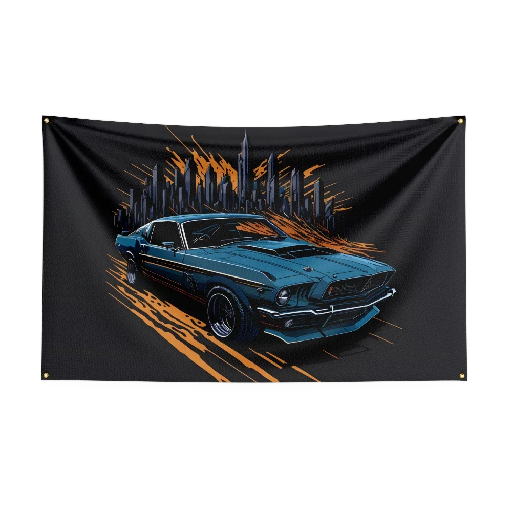 90*150CM Retro American Muscle Racing Car Flag Polyester Printed Decoration Banner Tapestry JDM garage flag banner image 17