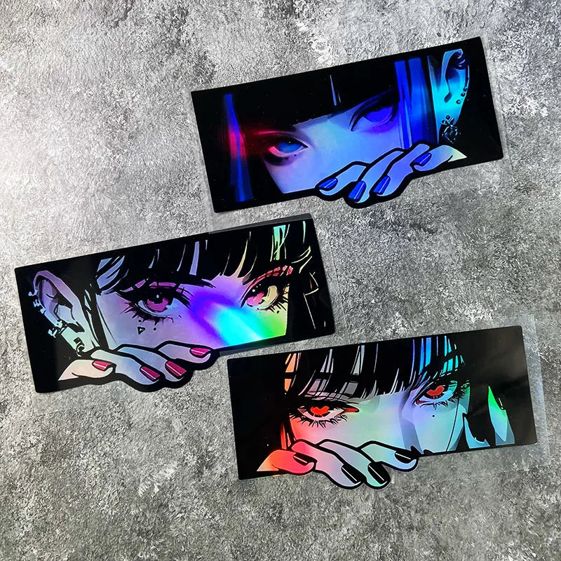 Anime Eyes JDM sticker for drift cars motorcycles and helmets vinyl decal - main product image 1