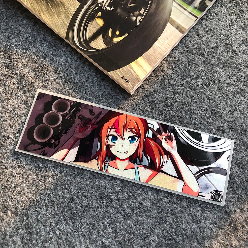 Japanese anime banner stickers designed for car enthusiasts and collectors