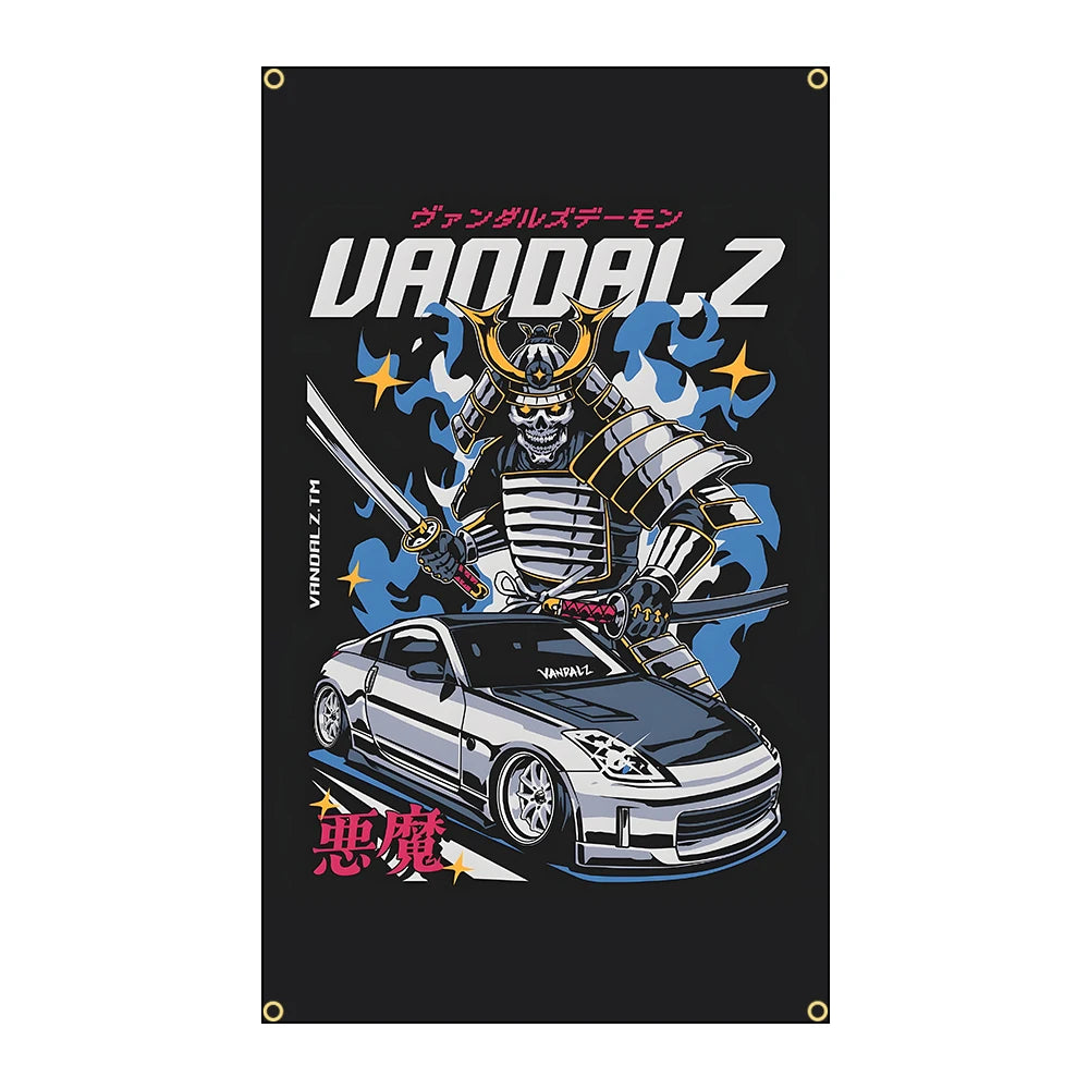 Cool Racing JDM Car Flag Polyester Printed Banner For Decor JDM garage flag banner image 6
