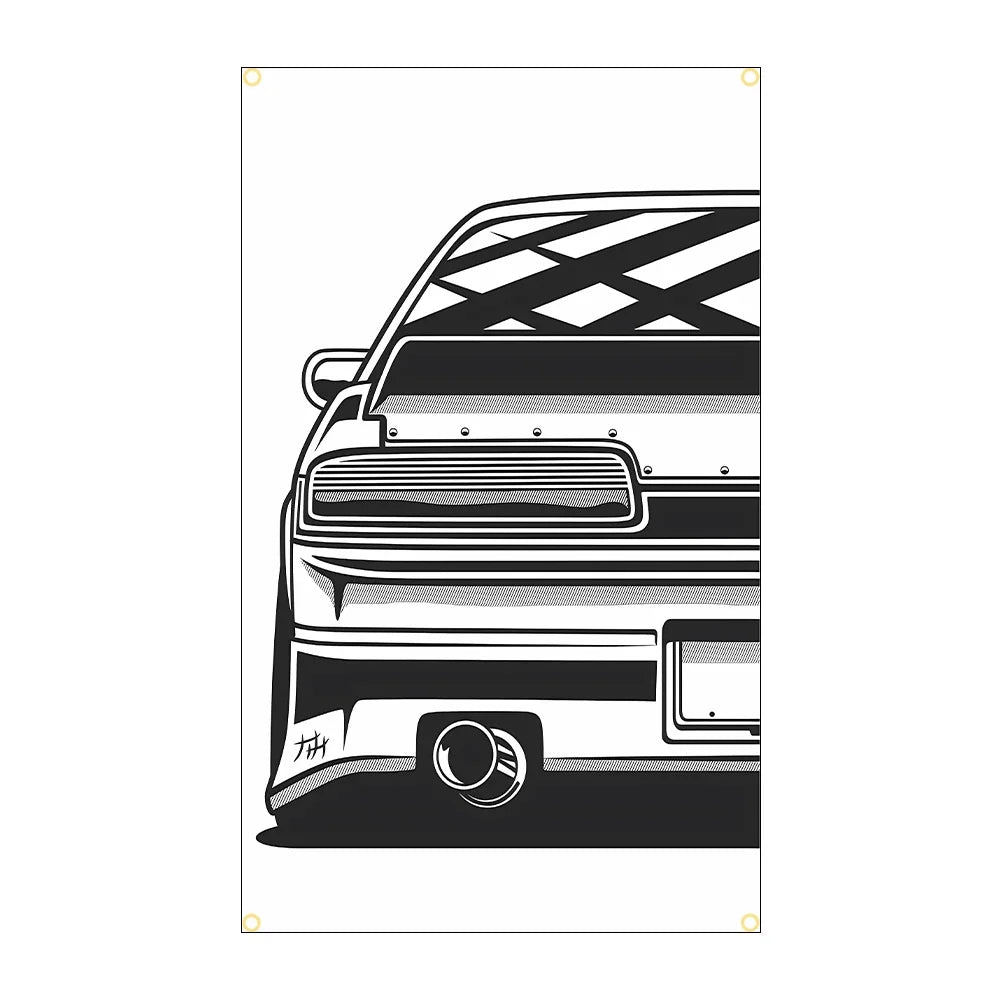 90x150cm 3X5FT Cool JDM Car Flag Polyester Printed Racing Car Banner For Decor JDM garage flag banner image 14