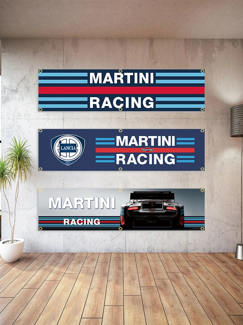 45×180cm 60x240cm M-MARTINIs Banner Company Logo Flag Polyester Printed Decoration Banner Tapestry JDM garage flag banner image 7