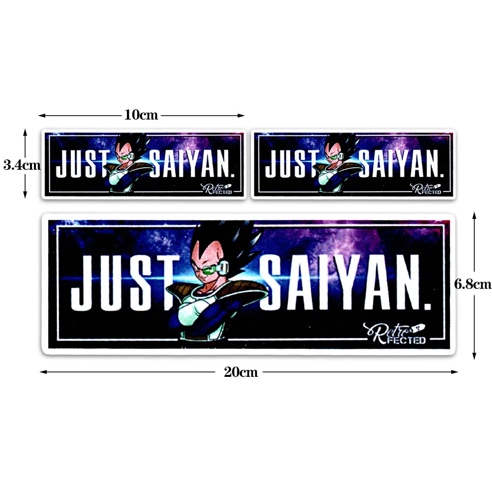 Anime and itasha sticker collection with colorful banner-style vinyl designs
