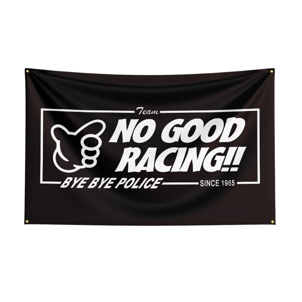 No Good Racings Racing Car Flag For Decor JDM garage flag banner image 2