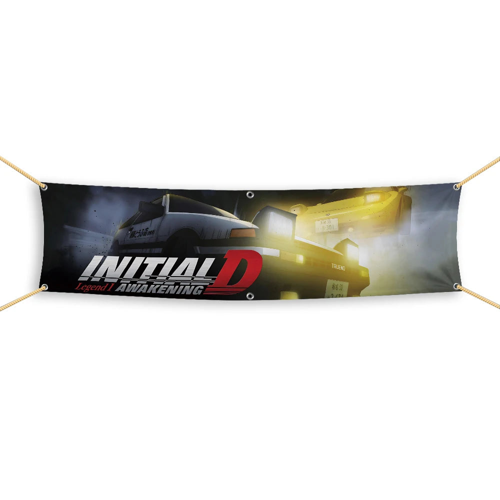 60x240cm Anime Racing Car Wall Hanging Flag JDM Culture Art Poster Banner Bedroom Garage DecorBanner Tapestry JDM garage flag banner image 15