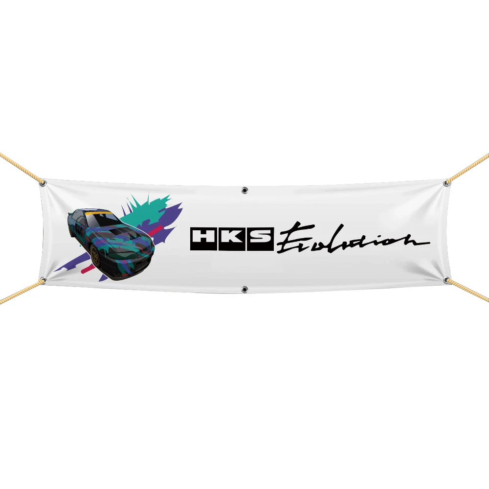 Professional H-HKS Car Motorcycle Team Company Logo Flag 45x180cm 60x240cm Polyester Printed Decoration Banner Tapestry JDM garage flag banner image 17