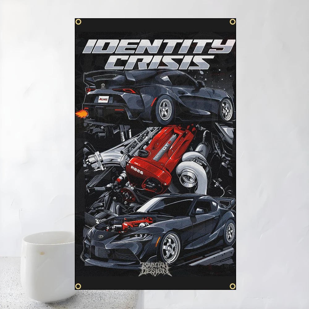 60x90cm 90x150cm Racing JDM Car Art Flag Polyester Printed Banner For Home Decoration JDM garage flag banner image 12