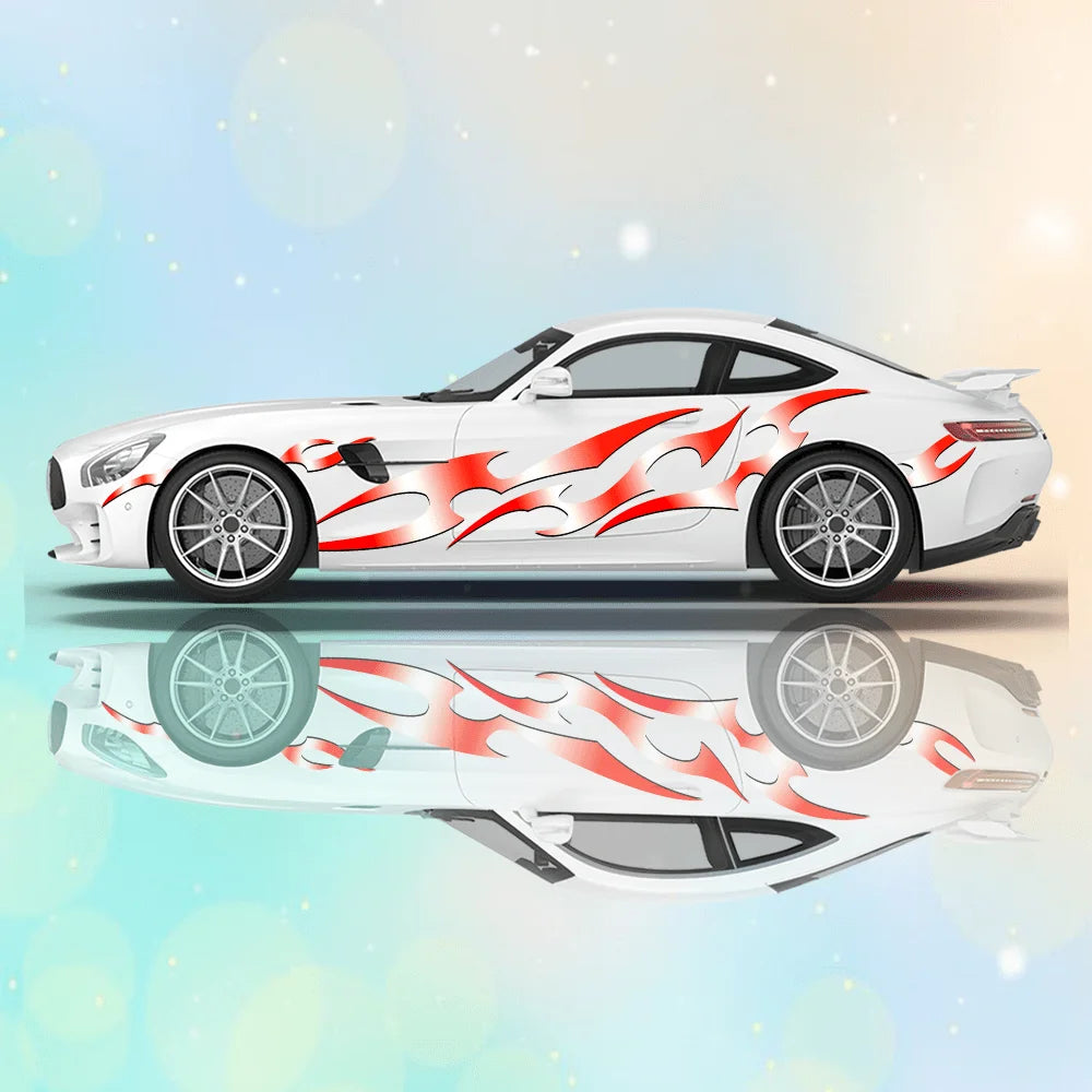 Universal Drift Car Livery Flame Streaks
