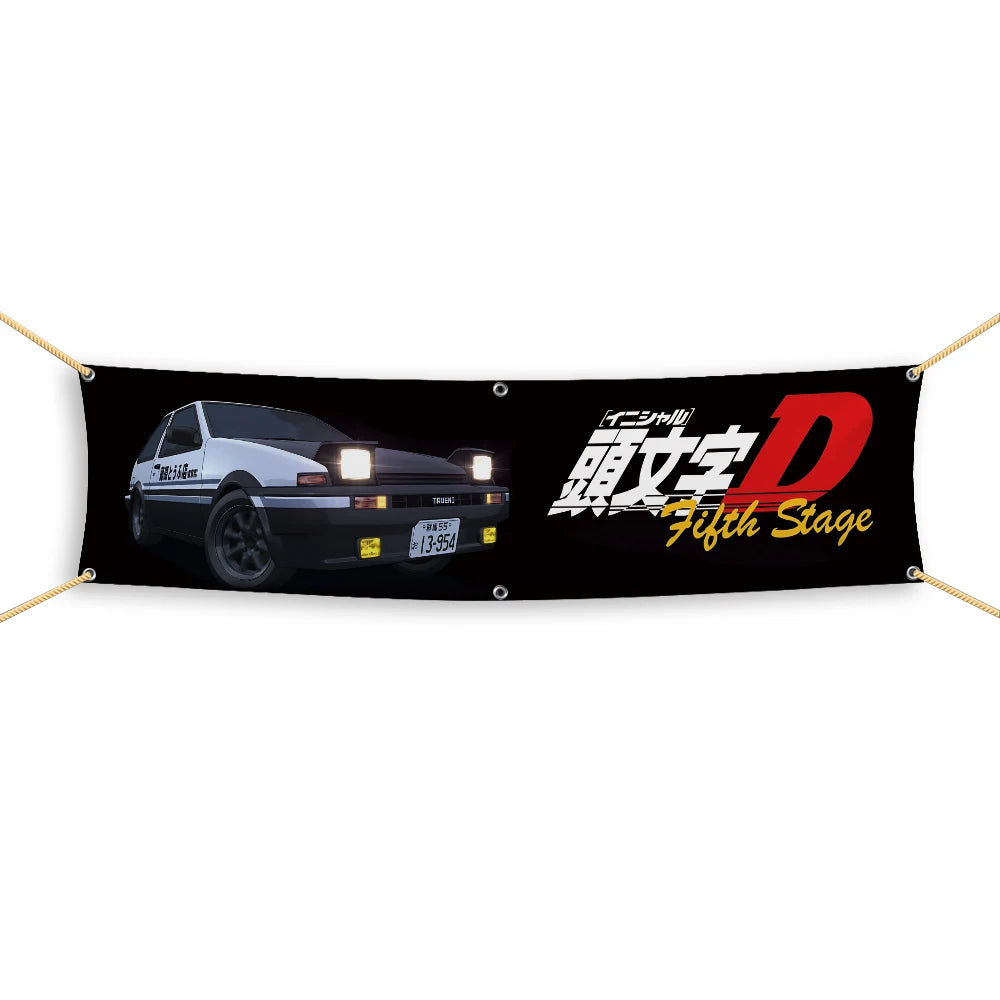 60x240cm Anime Racing Car Wall Hanging Flag JDM Culture Art Poster Banner Bedroom Garage DecorBanner Tapestry JDM garage flag banner image 11