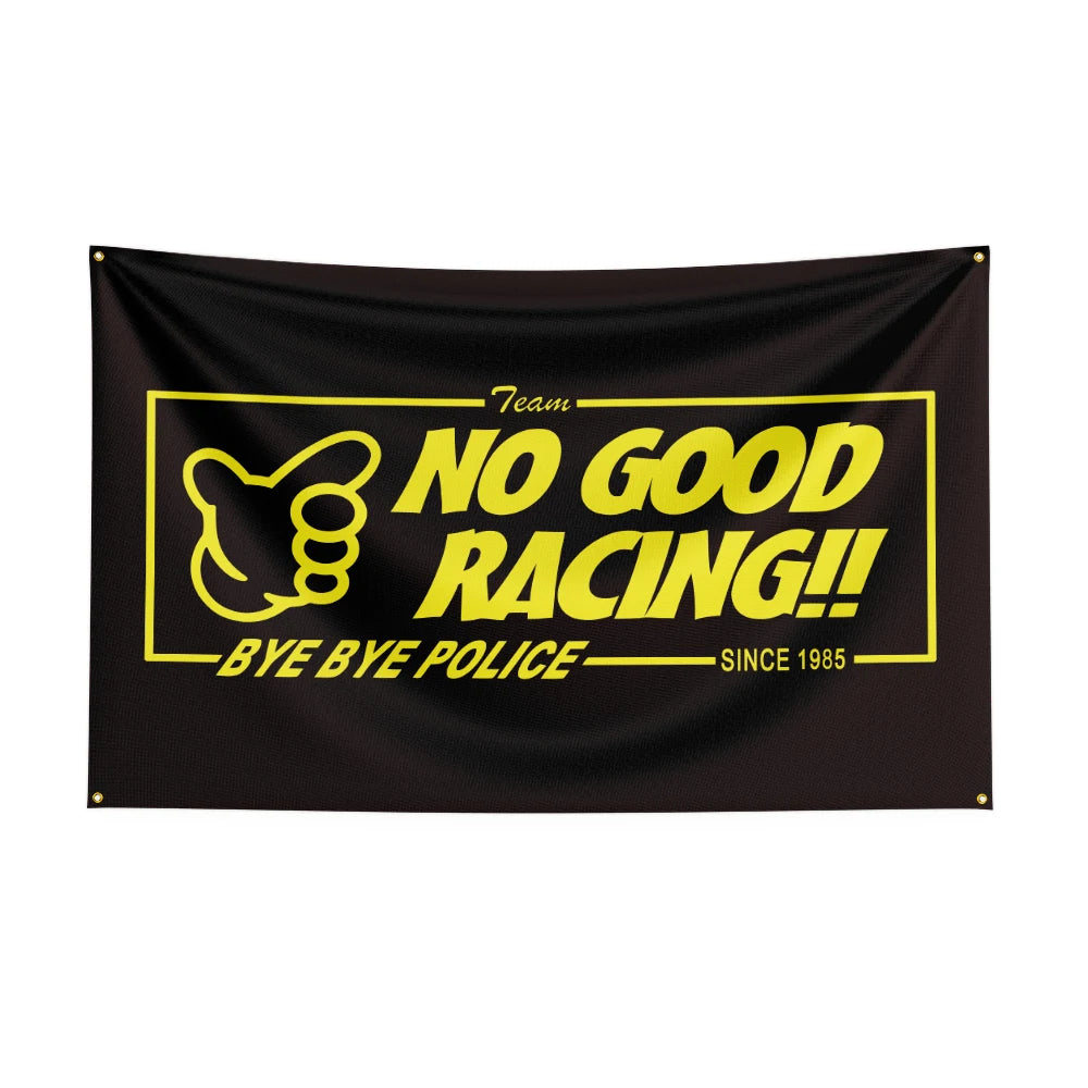 No Good Racings Racing Car Flag For Decor JDM garage flag banner image 1