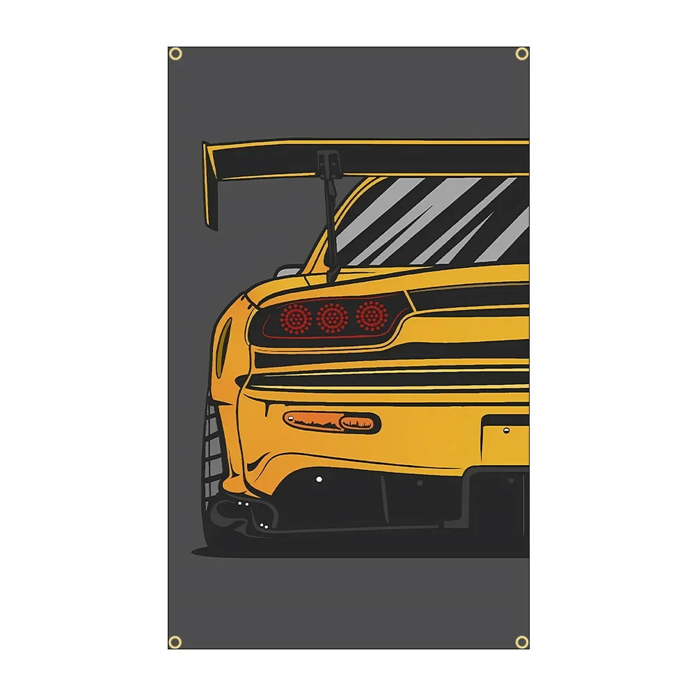90x150cm 3X5FT Cool JDM Car Flag Polyester Printed Racing Car Banner For Decor JDM garage flag banner image 17