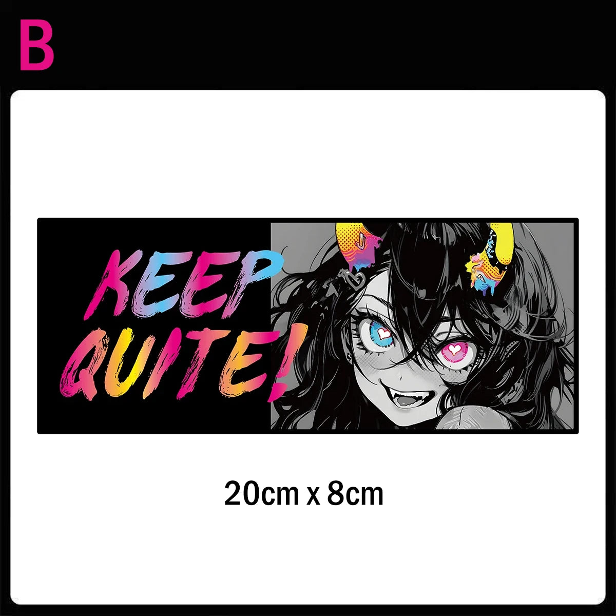 Cyberpunk anime girl JDM sticker reflective waifu car motorcycle decal - reflective decal preview 7