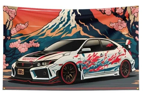 90x150CM 3X5Ft JDM CAR Flag Polyester Printed Racing Banner Garage or Outdoor For Decoration JDM garage flag banner image 20