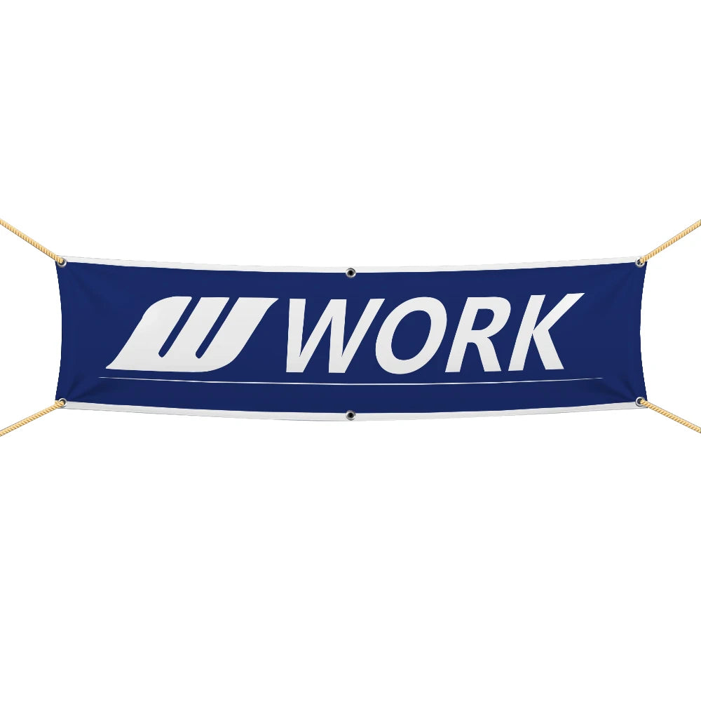 45×180cm 60x240cm W-WORKS WHEELS car Motorcycle Team or Company Logo Flag Polyester Printed Decoration Banner Tapestry JDM garage flag banner image 14