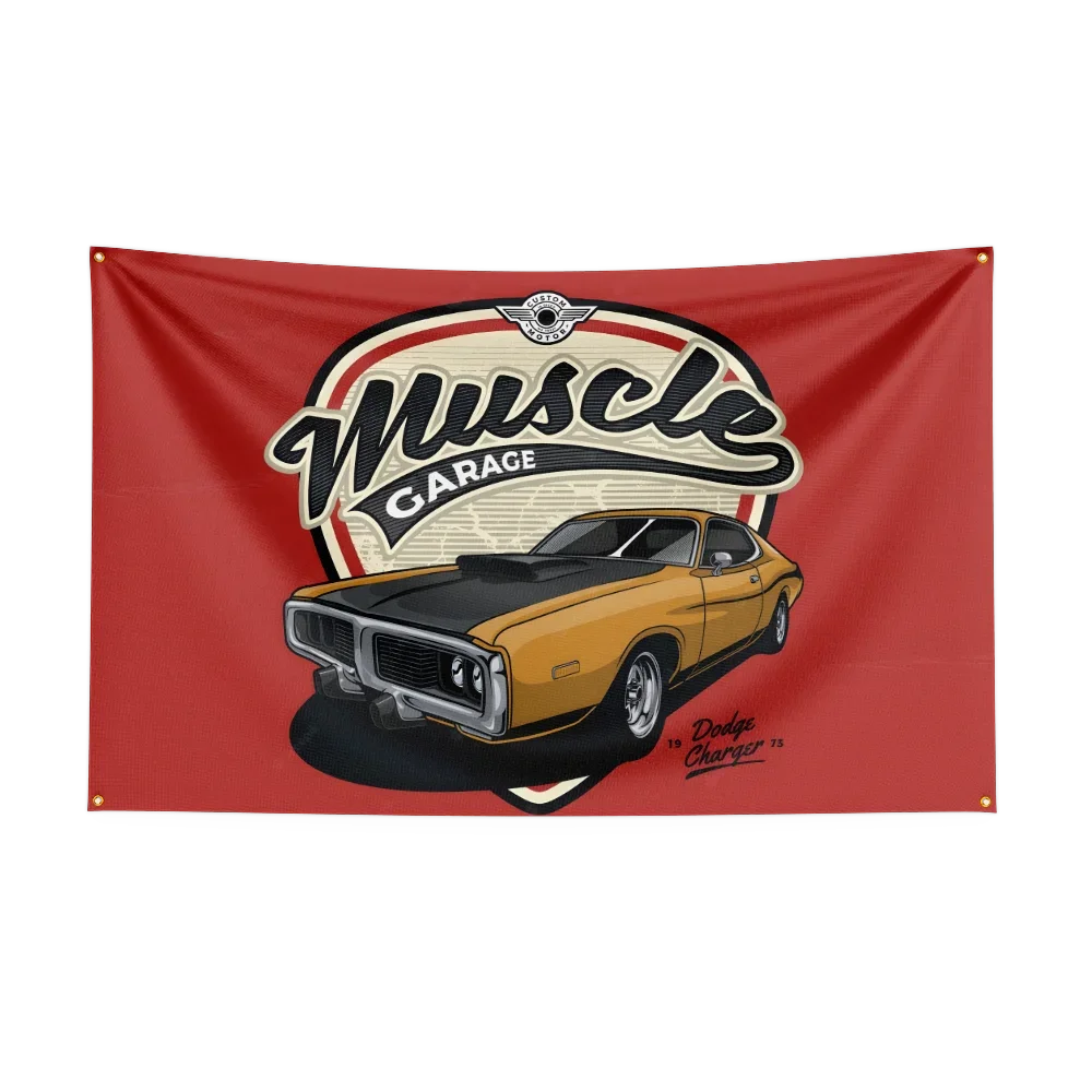 90*150CM Retro American Muscle Racing Car Flag Polyester Printed Decoration Banner Tapestry JDM garage flag banner image 23