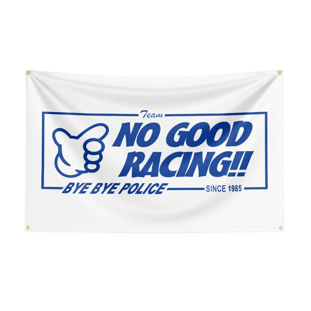No Good Racings Racing Car Flag For Decor JDM garage flag banner image 8