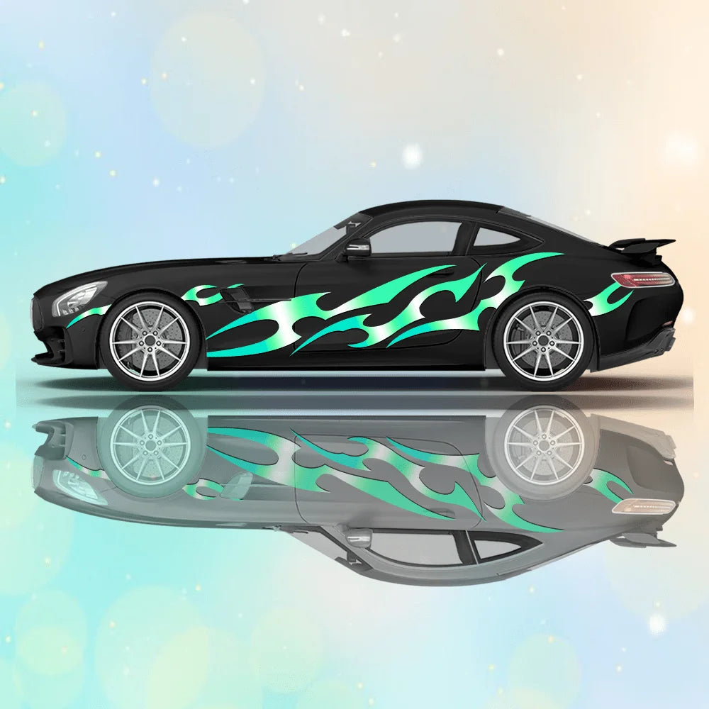Universal Drift Car Livery Flame Streaks