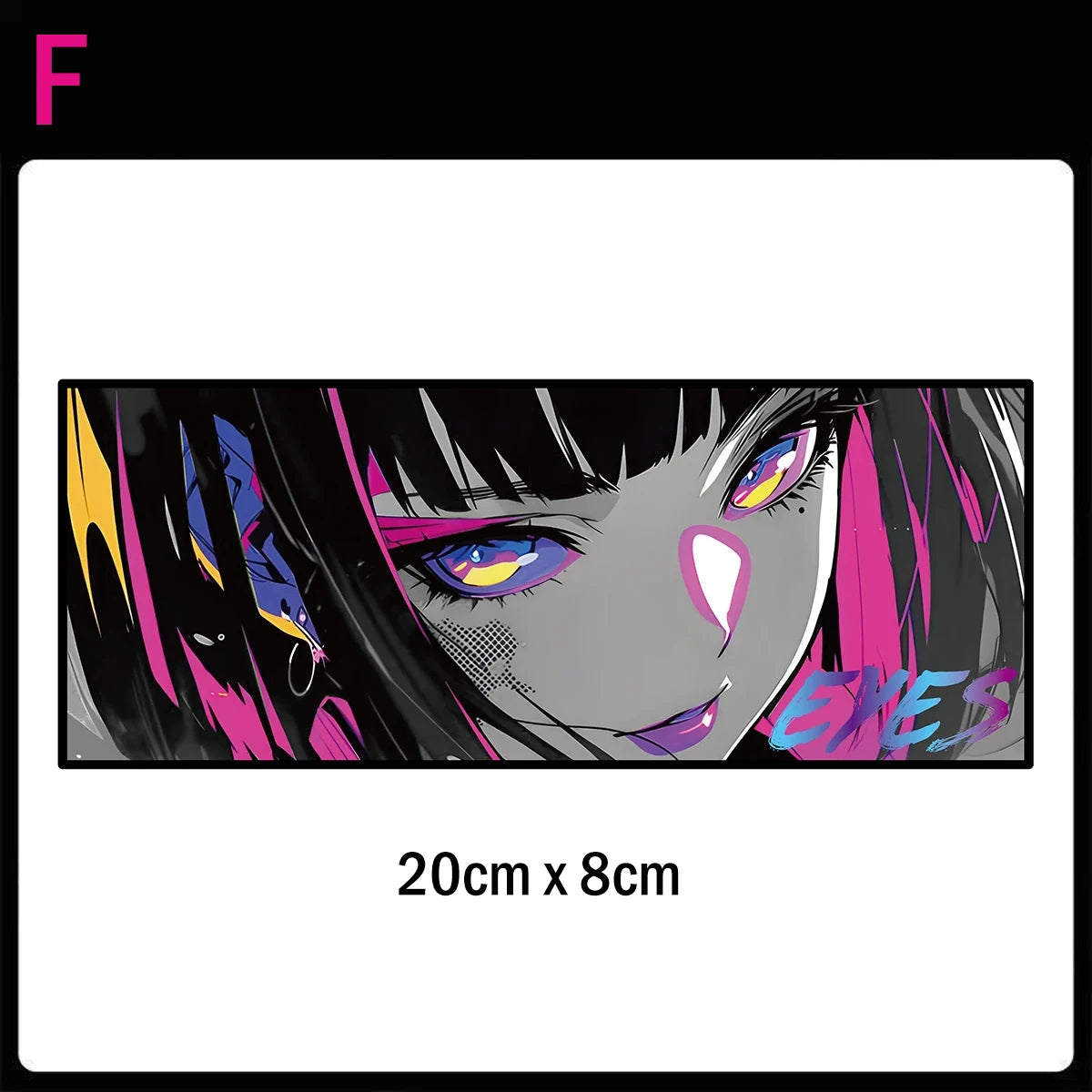 Cyberpunk anime girl JDM sticker reflective waifu car motorcycle decal - garage decor preview 9