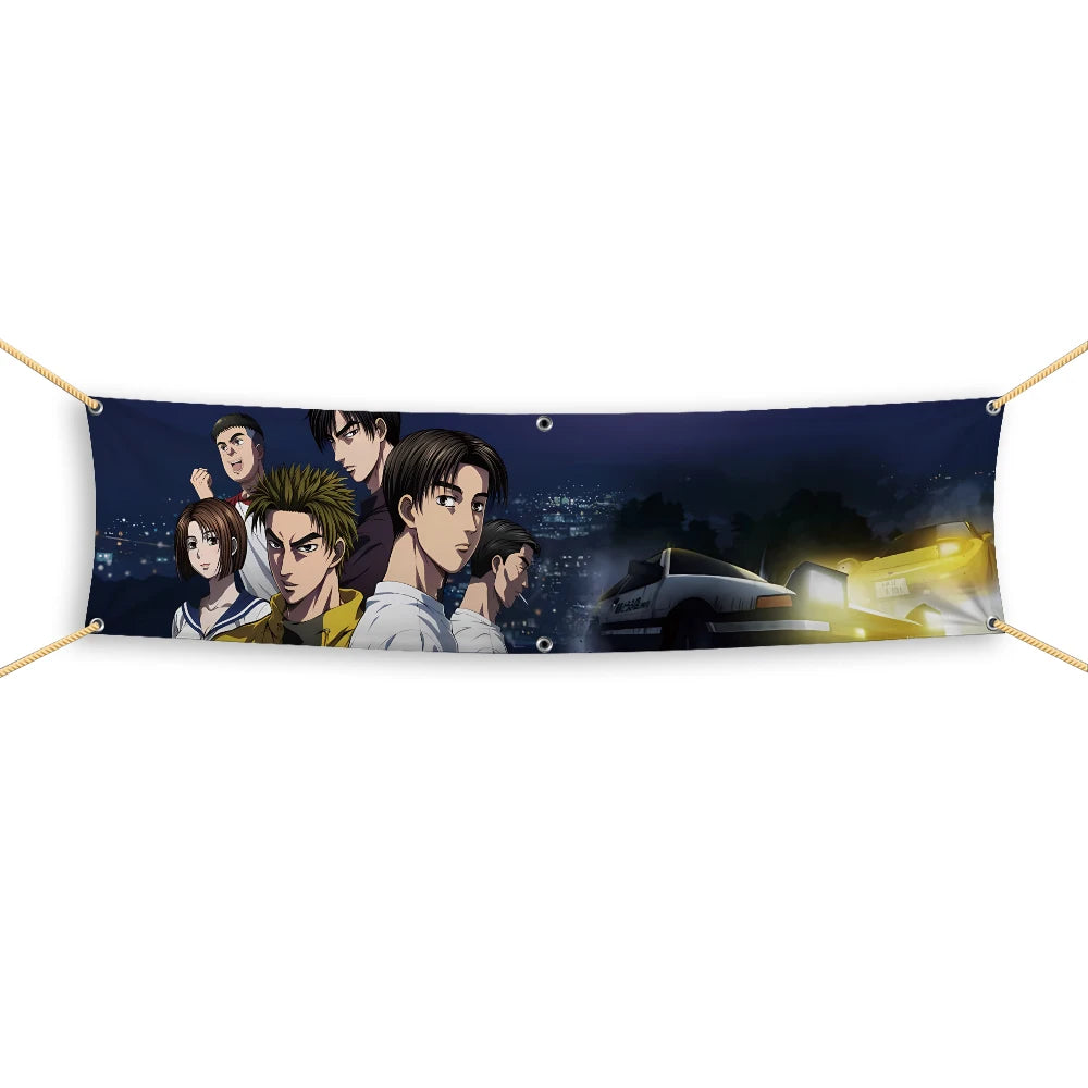 60x240cm Anime Racing Car Wall Hanging Flag JDM Culture Art Poster Banner Bedroom Garage DecorBanner Tapestry JDM garage flag banner image 14