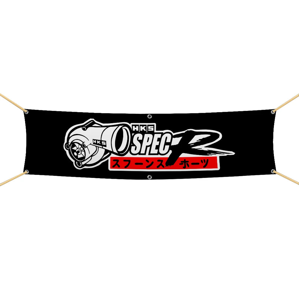 Professional H-HKS Car Motorcycle Team Company Logo Flag 45x180cm 60x240cm Polyester Printed Decoration Banner Tapestry JDM garage flag banner image 16