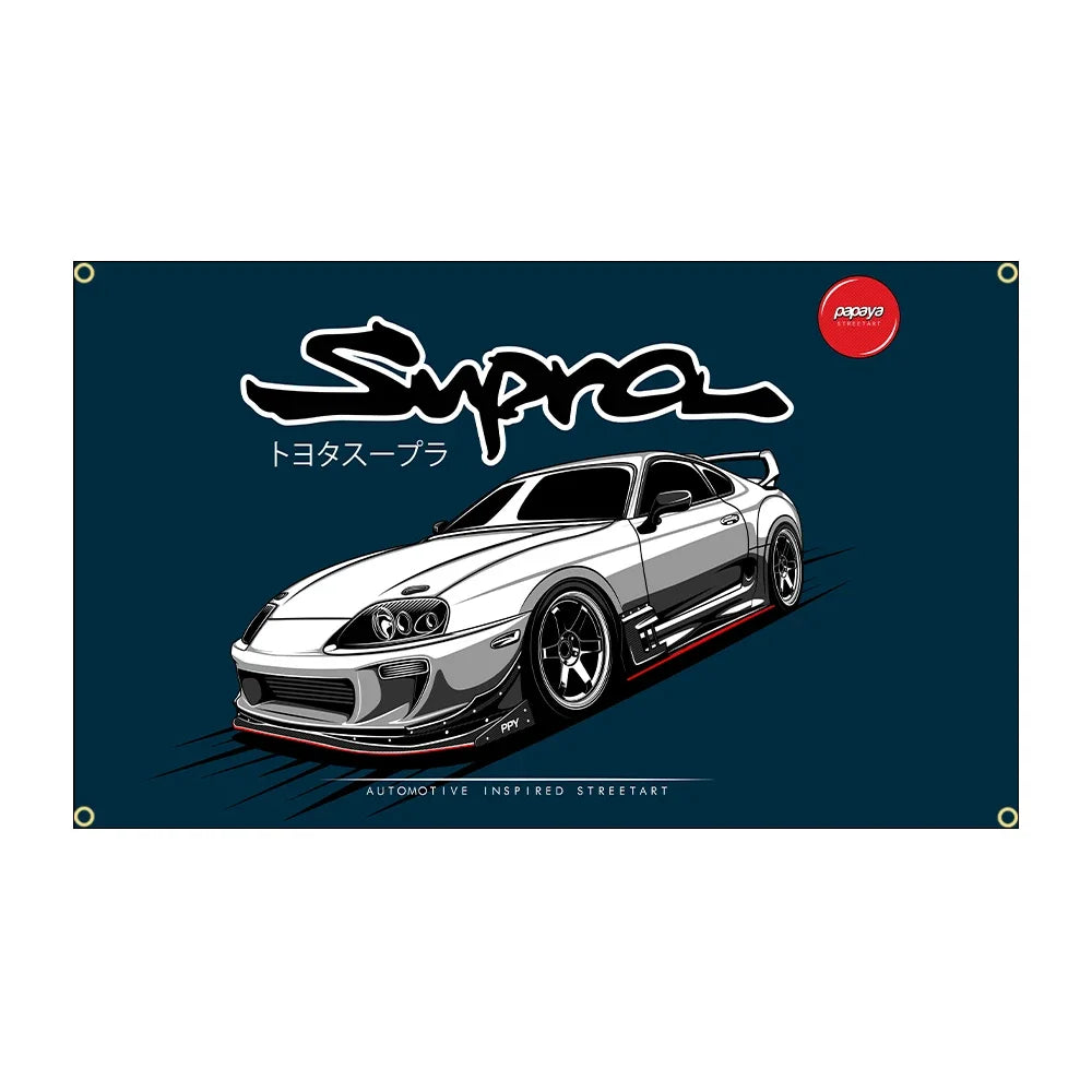 90x150CM 3X5Ft JDM CAR Flag Polyester Printed Racing Banner Garage or Outdoor For Decoration JDM garage flag banner image 17