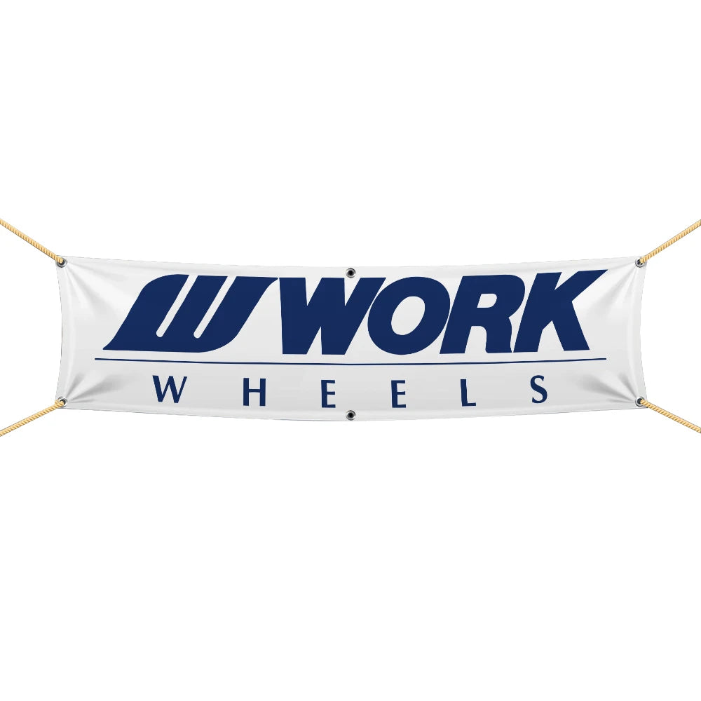 45×180cm 60x240cm W-WORKS WHEELS car Motorcycle Team or Company Logo Flag Polyester Printed Decoration Banner Tapestry JDM garage flag banner image 16