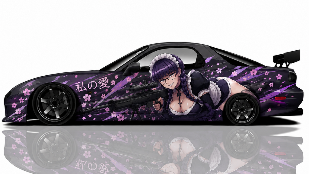 Roberta inspired Itasha livery
Anime car wrap for drift cars
JDM anime vehicle graphics
Custom Itasha wrap artwork
Anime drift car decals
Japanese Itasha racing livery
Tuner car anime graphics
Premium anime vehicle wrap design
Drift car anime decal artwork
JDM Itasha car wrap graphics