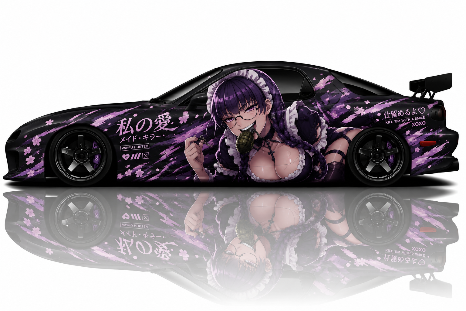 Roberta inspired Itasha livery
Anime car wrap for drift cars
JDM anime vehicle graphics
Custom Itasha wrap artwork
Anime drift car decals
Japanese Itasha racing livery
Tuner car anime graphics
Premium anime vehicle wrap design
Drift car anime decal artwork
JDM Itasha car wrap graphics